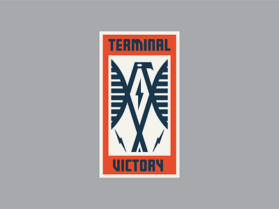Terminal Victory artwork branding concept design eagle graphic design illustration logo modern victory wilderness