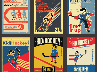 Bend Industries | Kid Hockey Match Box Posters art artwork branding canada character character design concept cover cover art design graphic design hockey icon illustration package design poster design posters vector wall art