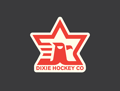 Dixie Hockey Co. | CanAm america apparel logo branding canada canam design graphic design hockey illustration logo package design