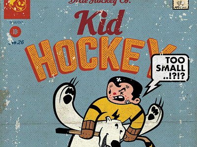 Kid Hockey - Mascot Hunting artwork branding character character design design graphic design hockey illustration logo typography
