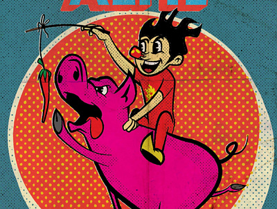 Damn Alfie - Here Piggy Piggy artwork branding character design concept design graphic design illustration logo logos mid century package design vintage visual design