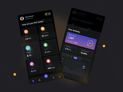 Health Tracker Dark theme App