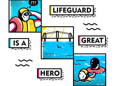 Lifeguard Story Series hero illustration lifeguard story scene