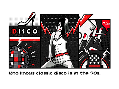 Disco age bar dance dancer disco illustration nightclub
