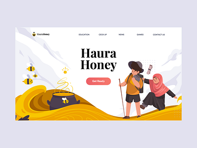 Haura Honey honey flat kids yellow flat