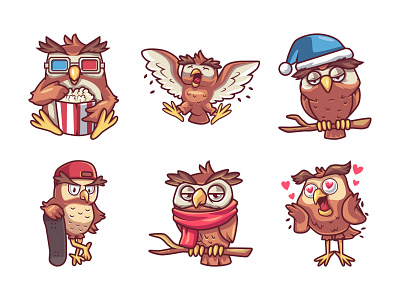 Owl Illustration🦉 animal cartoon cool illustration love owl vector