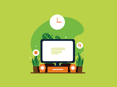 WorkSpace green illustration vector workspace