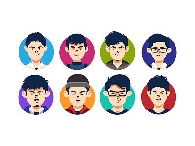 Avatar Maghozi Team avatar flat illustration people selfies simple