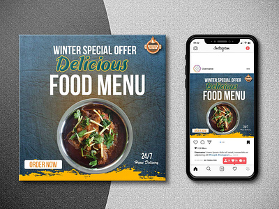 Social Media Delicious Food Banner Template