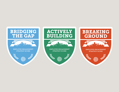 Bridge Badges for Assessment Levels badge badge design badgedesign bridge bridges city levels moutains