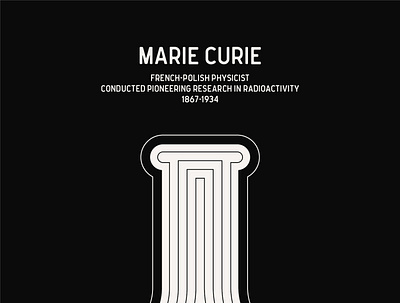 STEM Heroes 2021 | Marie Curie chemistry geometry hero history illustration illustrator math minimalism op art science stem