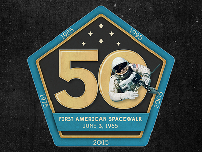 50 Years of American Spacewalks / June 3, 2015 anniversary astronaut badge nasa space spacewalk texture