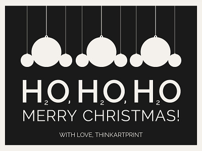 Merry [nerdy] Christmas! christmas dribbble h20 merry minimalist molecules nerd ornaments science water