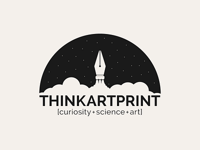 ThinkArtPrint Logo Update! art clouds logo minimalism minimalist nasa rocket science space stars