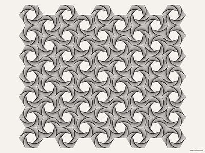 Hexagonal Tesselation Study geometry hexagon illustrator isaac newton lines pattern science tesselation