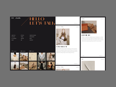 DS-studio. Blog Homepage branding design minimal typography ui ux web website