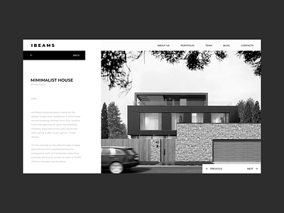 Portfolio page for Architecture Website architecture website branding design interior design minimal typography ui ux web webdesign website