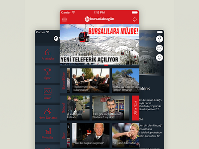 BursadaBugun News App app design flat news