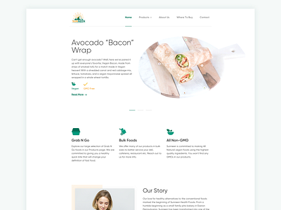 Clean food company website design. design food landing new ui ui design ux ux design