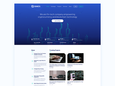 Crypto currency web design