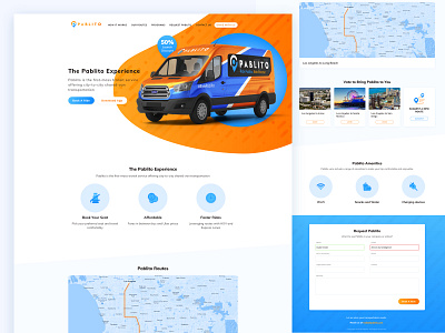 Car Sharing Landing Page blue car icons landing landing page orange sharing sketch uber ui ux web