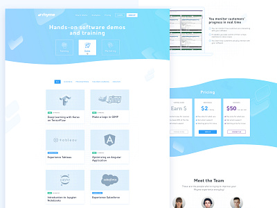 Software Company Home Page class company design home homepage landing landing page learn plan pricing sketch software team ui ux web web design