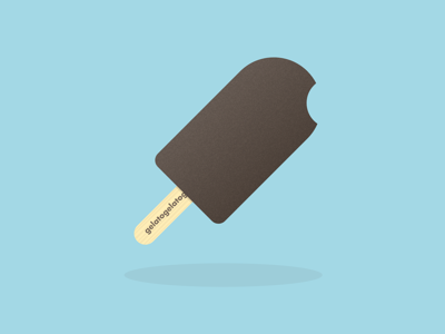 Gelato blue futura gelato ice cream illustration