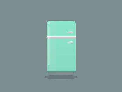 Fridge appliance flat fridge icon illustration kitchen refrigerator simple