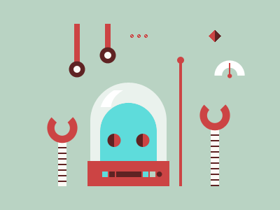 Retrobot illustration robot vector yesterdayishere