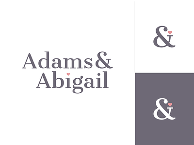 Adams & Abigail - Logo design branding daily logo challenge fashion logo logo design logotype pink purple wordmark