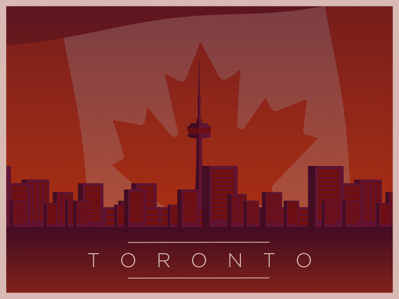 Postcard From Toronto 2d animation adobe after effects animation illustrator