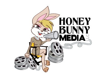 Honey Bunny Logo bunny film logo mascot mascot logo movie tv production