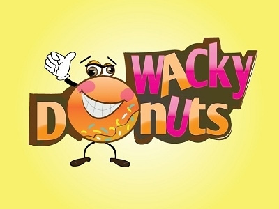 Wacky Donuts cupcake logo donut logo illustration logo mascot