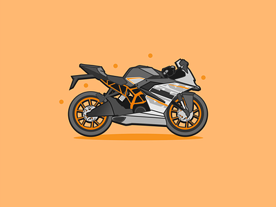 Ktm 2019 art artist bike biker design design art designer graphicdesign icon icon artwork illustration illustrations illustrator ktm minimal minimalistic newyear orange vector