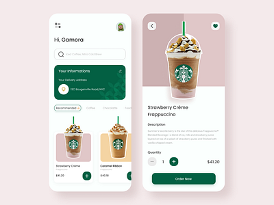 Starbucks App app branding clean design illustration ios logo mobile app ui ux design