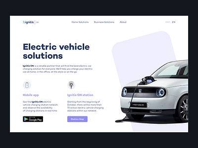 Ignitis ON EV solutions landing page