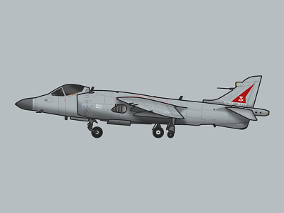 Royal Navy Sea Harrier FA2 grey illustration photoshop plane royal navy sea harrier yeovilton