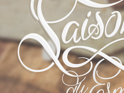 Saison Lettering beer branding label lettering script