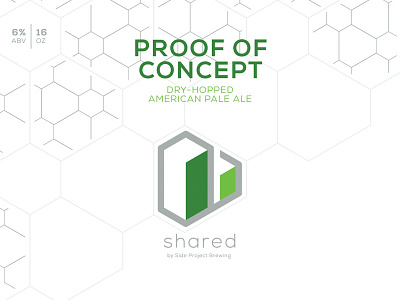 Shared Proof of Concept Label beer can craft beer geometric isometric label