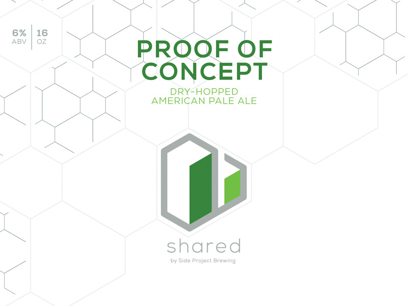 Shared Proof of Concept Label can label craft beer isometric geometric beer