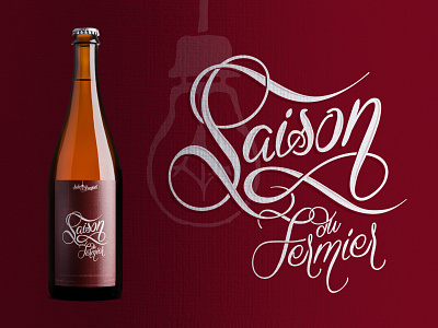 Saison du Fermier - Pinot Noir Puncheons beer bottle craft beer label lettering typography wine