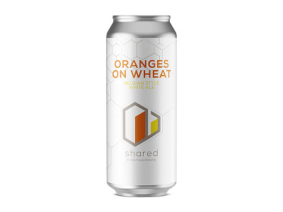 Shared Oranges on Wheat Can beer branding can craft beer geometric isometric label logo