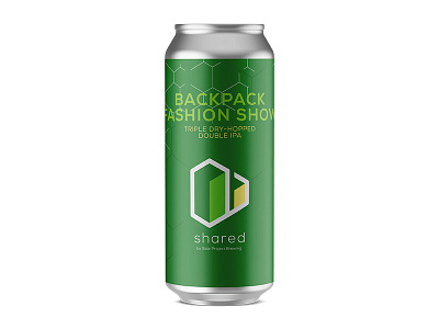 Shared Backpack Fashion Show Can beer branding can craft beer geometric isometric label logo