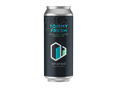 Shared Tommy Fresh Can beer branding can craft beer geometric isometric label logo