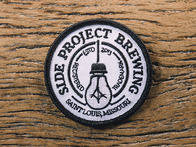 Side Project Brewing Badge Patch apparel badge beer craft beer logo patch