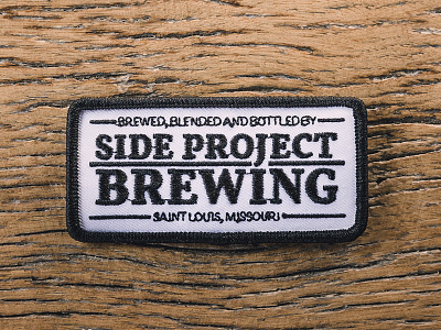 Side Project Brewing Badge Patch apparel beer craft beer logo patch