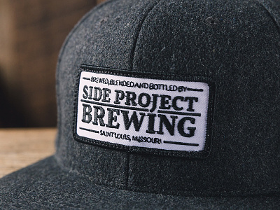 Side Project Brewing Badge Patch Wool Hat apparel badge beer hat logo patch