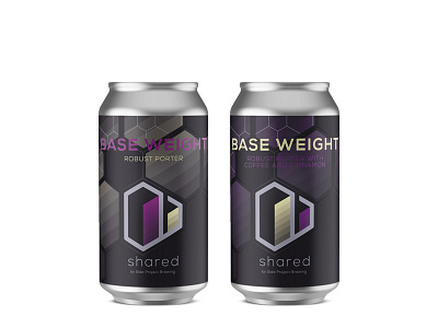 Shared Base Weight Cans beer branding craft beer design geometric isometric label
