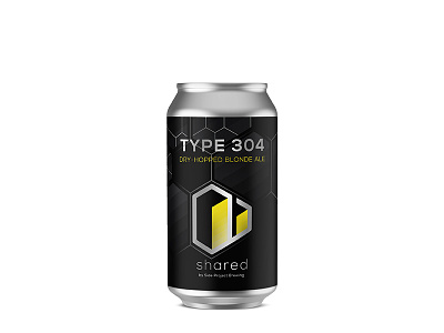 Shared Type 304 Can beer branding can craft beer design geometric isometric label