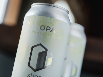 Shared Opa beer branding can craft beer logo photography